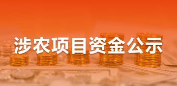 涉农项目资金公示