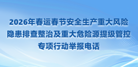 2026年春运春节安全生2026年春运春节安全生产重大风险隐患排查整治及重大危险源提级管控专项行动举报电话产重大风险隐患排查整治及重大危险源提级管控专项行动举报电话